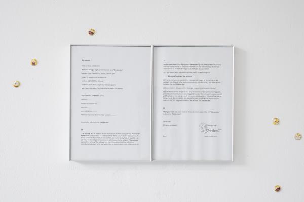 Georgia Sagri, Documentary of Behavioral currencies | Agreement 1, inkjet print 