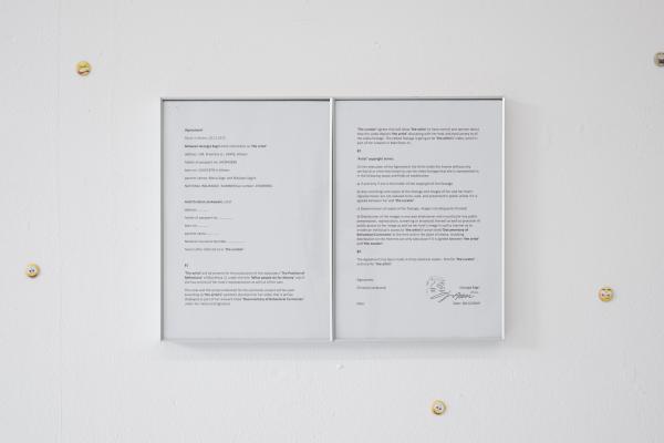 Georgia Sagri, Documentary of Behavioral currencies | Agreement 2, inkjet print 